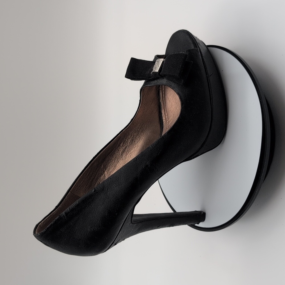 BCBGeneration| Elegant Black Peep Toe Heels with Bow